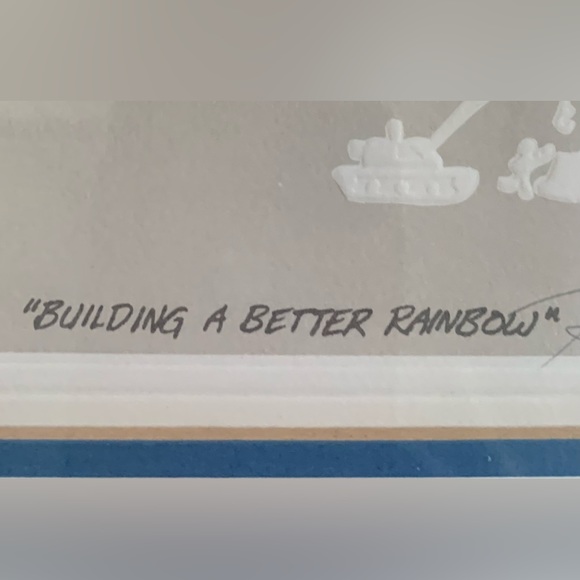 🌈🏗️ “Building A Better Rainbow” Embossed Roy Williams Framed wall hanging - Picture 3 of 10